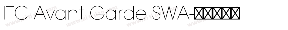 ITC Avant Garde SWA字体转换